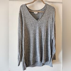 Lucky Brand Gray V-Neck Sweater